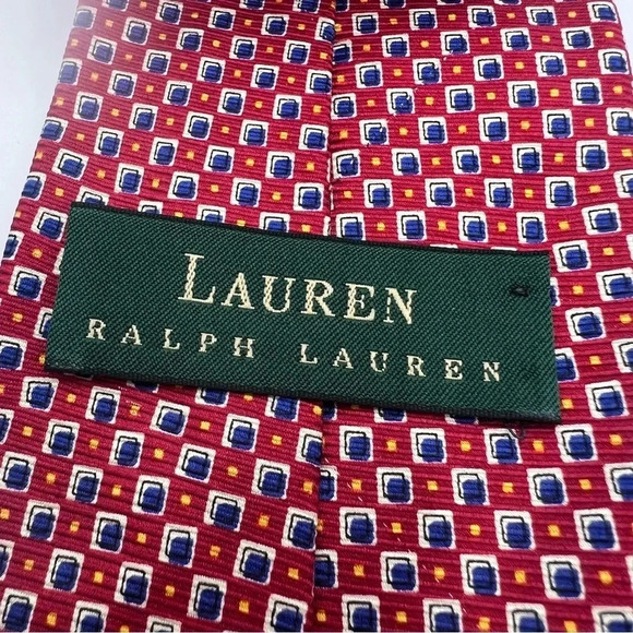 Lauren Ralph Lauren Hand Finished USA 100% Silk Neck Tie Length 56” Width 3 3/4” - Picture 2 of 6